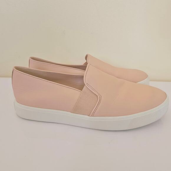 Vince Women's Pink Blair 5 Slip-On Leather Sneakers Shoe Loafers Size 7 - Picture 2 of 8
